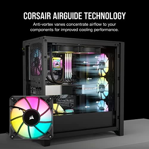 Corsair iCUE AF120 RGB ELITE 120mm Black Addressable RGB PWM 3-Pack image