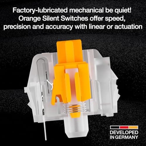 be quiet! Light Mount RGB Wired Silent Orange Linear Gaming Keyboard image