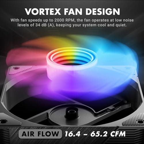 Azza CUBE Water 240mm 57.5 CFM Black image