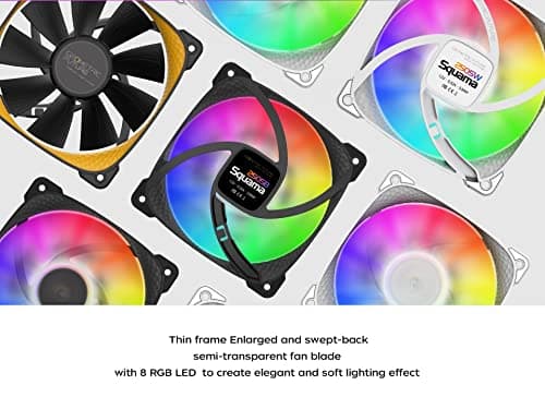 Geometric Future Squama 2505 120mm Black PWM Addressable RGB 3-Pack image