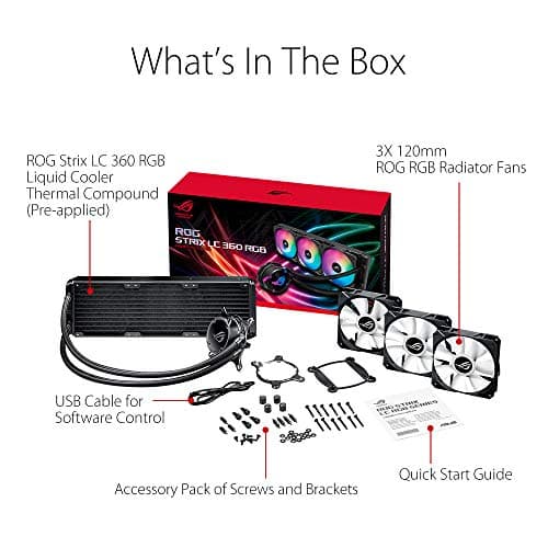 Asus ROG STRIX LC 360 RGB White Edition Water 360mm RGB 80.95 CFM White image