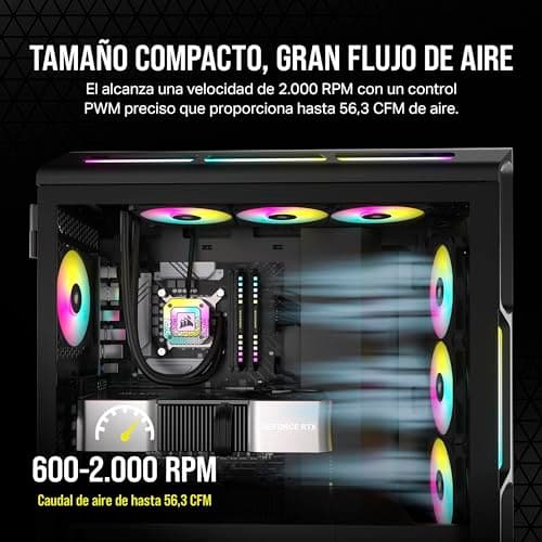 Corsair iCUE AF120 120mm RGB PWM SLIM 56.3 CFM Black image