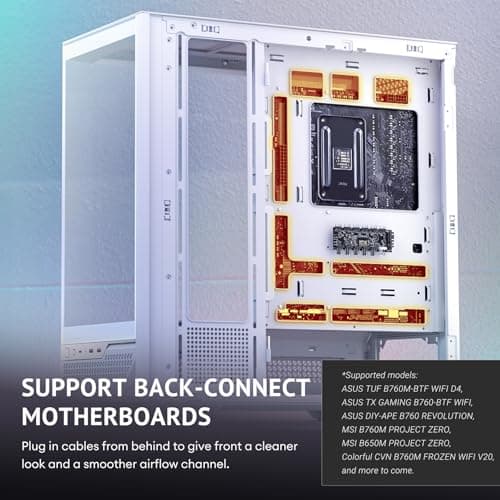 Antec C7 ATX Mid Tower White Tempered Glass Side Panel ARGB image