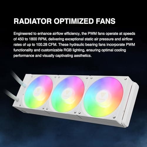 GAMDIAS CHIONE E4 73.36 CFM Water 360mm White image