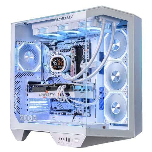 darkFlash DY470 ATX Mid Tower White with Tempered Glass Side Panel image
