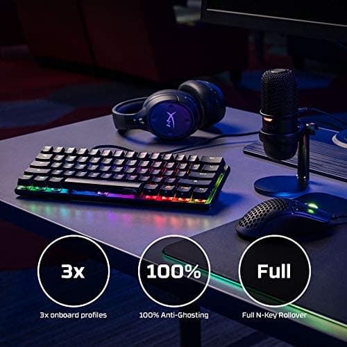 HP HyperX Alloy Origins 60 RGB HyperX Red Gaming Keyboard image