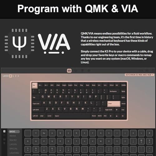 Keychron K3 Max RGB Bluetooth/Wired Standard Keyboard image