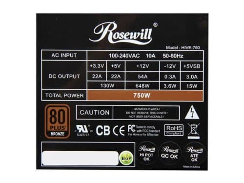 Rosewill HIVE S 650W Fully Modular 80+ Bronze Certified image