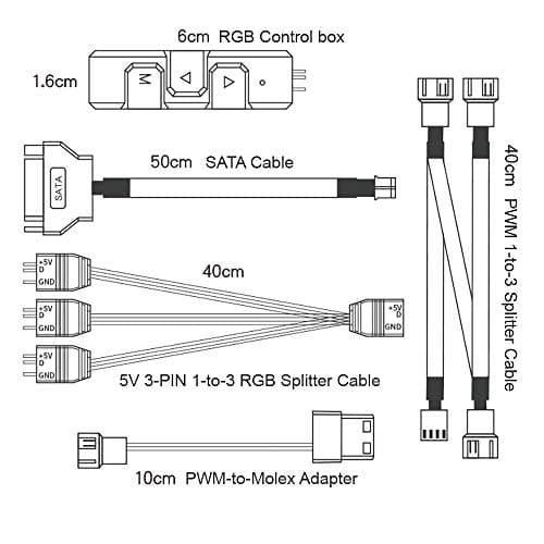 Enermax HF120 120mm White ARGB PWM 3-Pack image