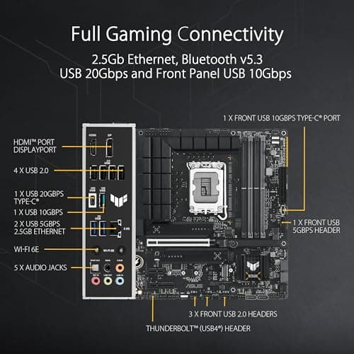 Asus B760 TUF GAMING B760M-PLUS WIFI II LGA1700 DDR5 Micro ATX image