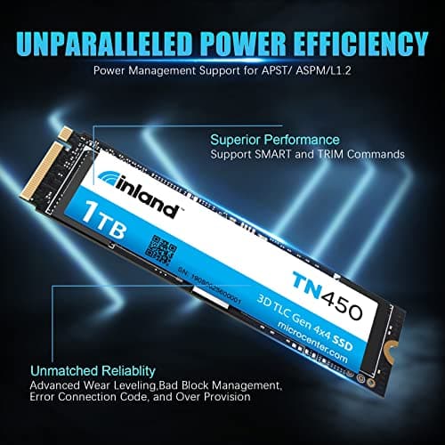Inland TN450 1TB M.2-2280 SSD PCIe 4.0 X4 NVMe image