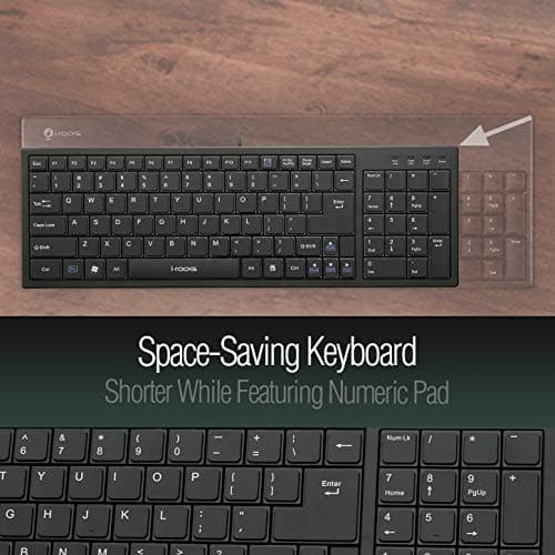 i-rocks KR-6421-BK Wired Slim Keyboard image