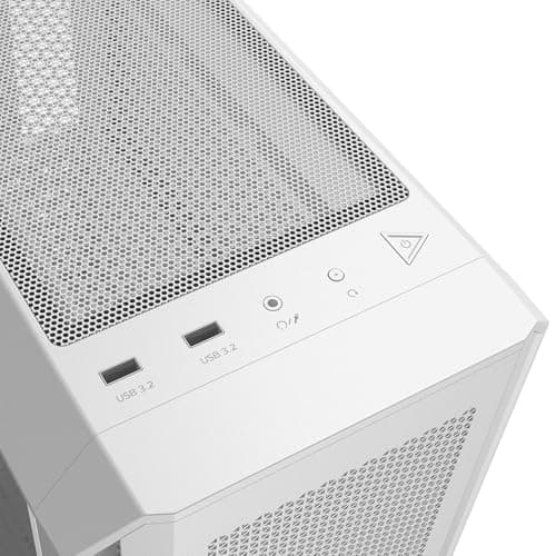 ADATA XPG VALOR AIR PLUS ARGB ATX Mid Tower White with Tempered Glass Side Panel and USB 3.2 Gen 1 Type-A image