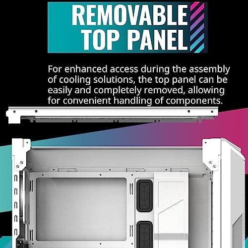 Cooler Master HAF 500 ATX Mid Tower White with Tempered Glass Side Panel and USB 3.2 Gen 2 Type-C USB 3.2 Gen 1 Type-A image