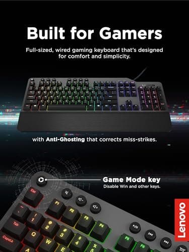 Lenovo Legion K500 Mechanical RGB Wired Kailh Red Gaming Keyboard image