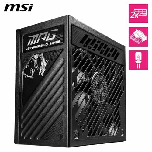 MSI MPG A1250GS PCIE5 Black ATX 1250W Fully Modular 80+ Gold Certified image