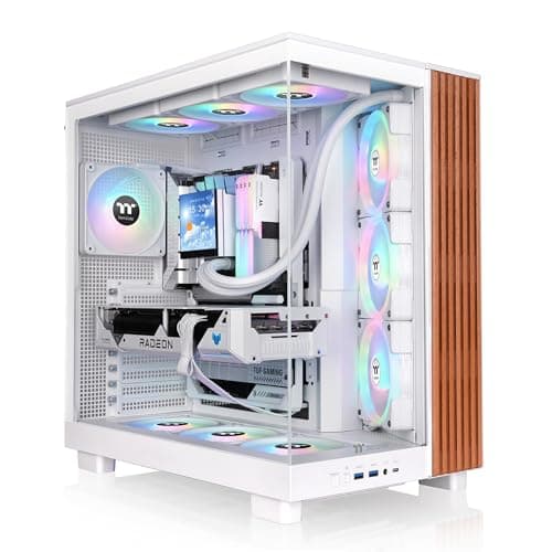 Thermaltake View 380 XL WS ARGB Mid Tower Chassis Wood Edition Snow image