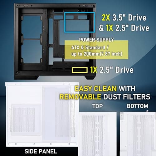 BitFenix TRITON ATX Mid Tower Black with Tempered Glass Side Panel and USB 3.2 Gen 2 Type-C, USB 3.2 Gen 1 Type-A image