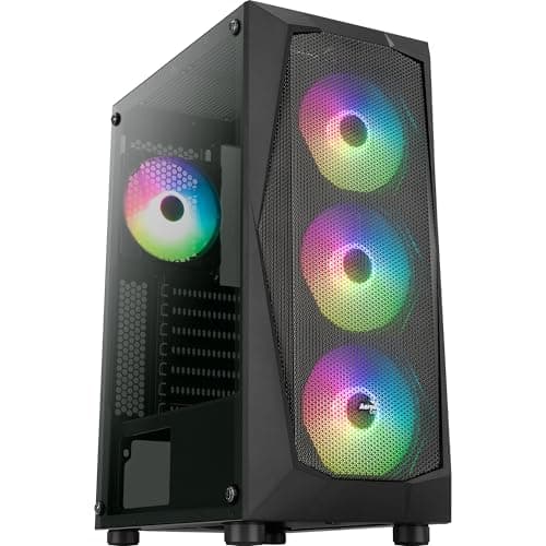 Aerocool Falcon V2 ATX Mid Tower Black with Tempered Glass Side Panel and Front Panel USB 3.2 Gen 1 Type-A and USB 2.0 Type-A main image