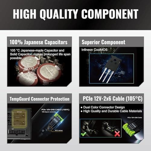 ASRock Phantom Gaming PG-1300G Black 1300W Fully Modular 80+ Gold Certified image