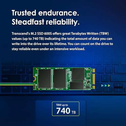 Transcend MTS600 256GB M.2-2260 SSD SATA image