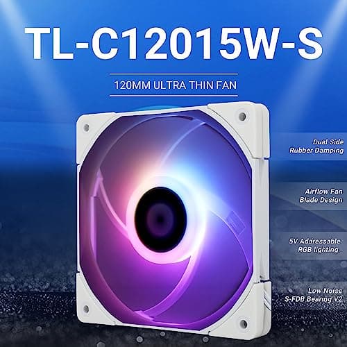 Thermalright TL-C12015W-S 120mm White Addressable RGB PWM 52 CFM image