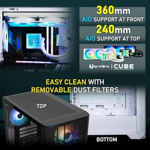 BitFenix Nova Mesh SE ATX Mid Tower White with Tempered Glass Side Panel and USB 3.2 Gen 1 Type-A image