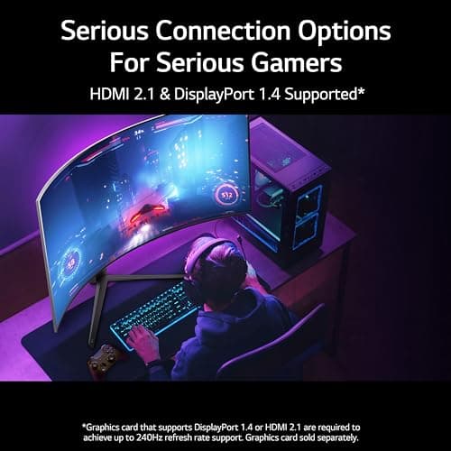 LG 45GR95QE-B 44.5" 3440x1440 240Hz Curved Monitor image