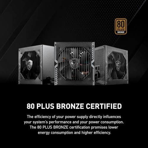 MSI MAG A550BN Black 550W Non-Modular 80+ Bronze Certified image