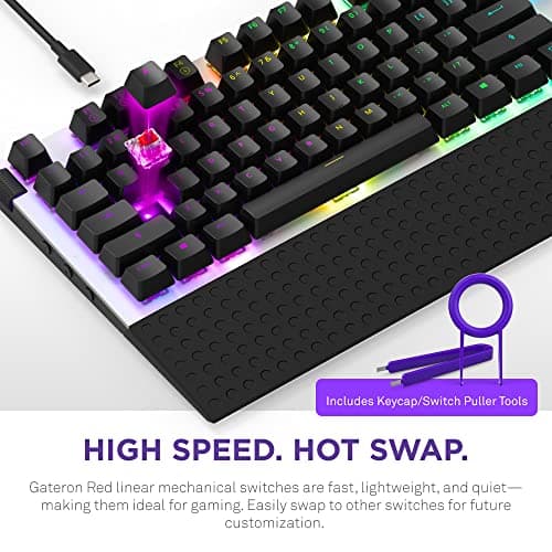 NZXT Function RGB Wired Gateron Red Gaming Keyboard image