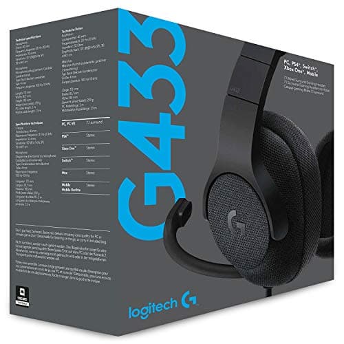Logitech G433 Black Open 7.1 Channel Gaming Headset image