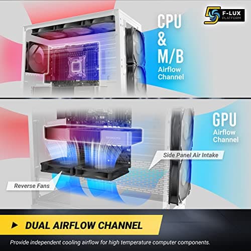 Antec Dark League DF800 FLUX ATX Mid Tower Black with Tempered Glass Side Panel and USB 3.2 Gen 1 Type-A image