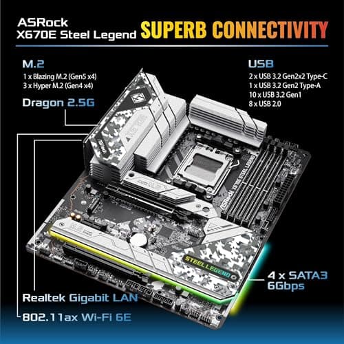 ASRock X670E Steel Legend ATX AM5 image