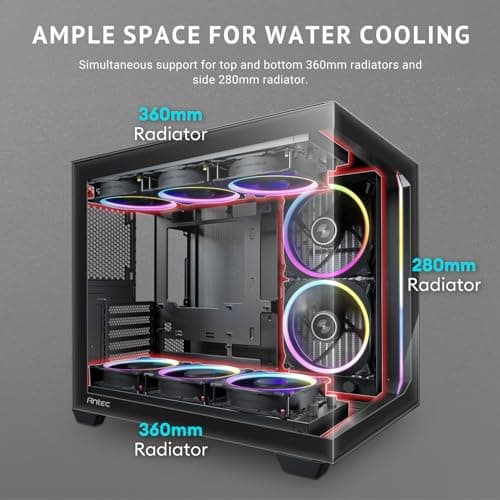 Antec C5 ARGB ATX Mid Tower Black with Tempered Glass Side Panel and USB 3.2 Gen 2 Type-C, USB 3.2 Gen 1 Type-A Front Panel image