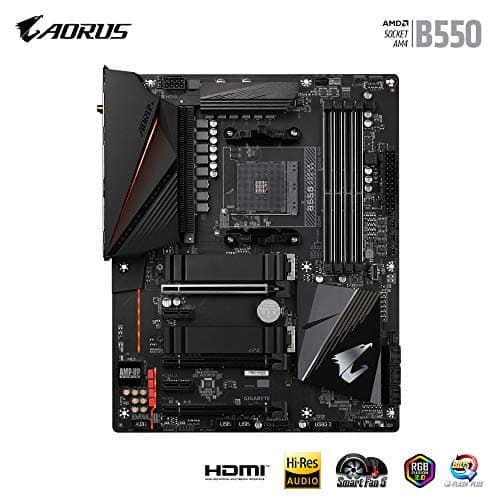 GIGABYTE B550 AORUS PRO AC (AM4 AMD/B550/ATX/Dual M.2/SATA 6Gb/s/USB 3.2 Gen 2/Intel Dual Band 802.11AC WiFi/2.5 GbE LAN/PCIe 4.0/RGB Fusion 2.0/DDR4/Gaming Motherboard) image