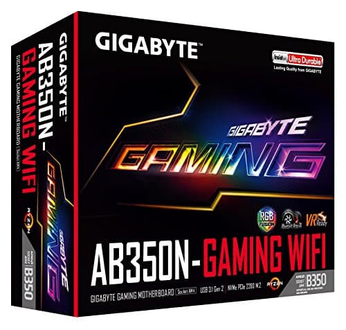 GIGABYTE GA-AB350N-Gaming WIFI (AMD/Ryzen AM4/B350/RGB Fusion/HDMI/DP/M.2/SATA/USB 3.1 Type-A/Wifi/Mini ITX/DDR4 Motherboard) image