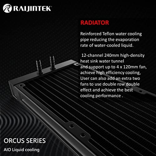RAIJINTEK Orcus Water 140mm RGW 65.19 CFM Black image