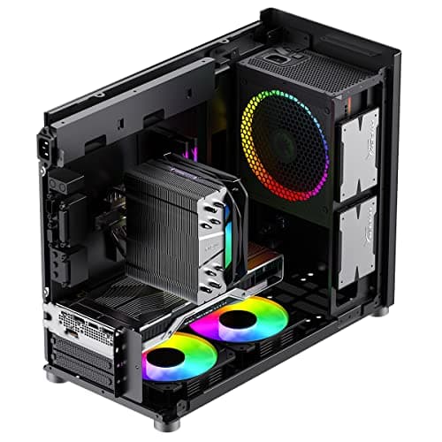 GameMax Spark Micro ATX Mid Tower Black with Tempered Glass Side Panel and USB 3.2 Gen 1 Type-C / USB 3.2 Gen 1 Type-A image