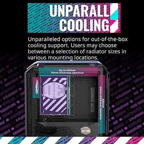 Cooler Master Cosmos Infinity 30th Anniversary ATX Full Tower Black / Silver Tempered Glass Side Panel image