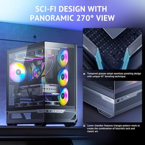 Antec C7 ARGB ATX Mid Tower Black Tempered Glass image