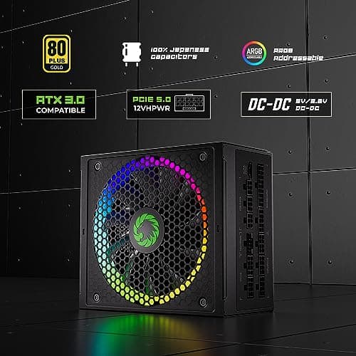 GameMax RGB Rainbow 750W Fully Modular 80+ Gold Certified ATX image