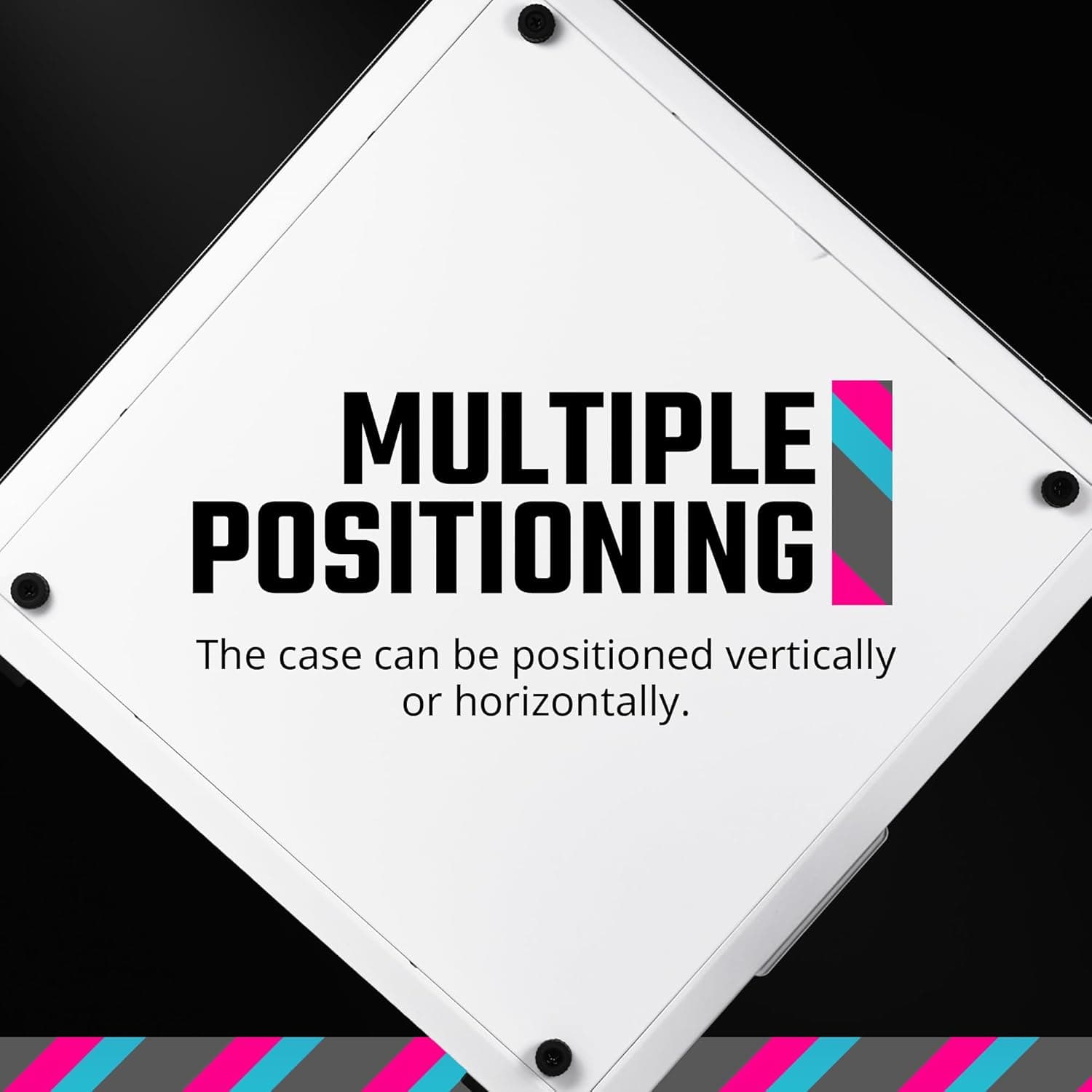 Cooler Master Q300L V2 MicroATX Mini Tower White Tempered Glass Side Panel image