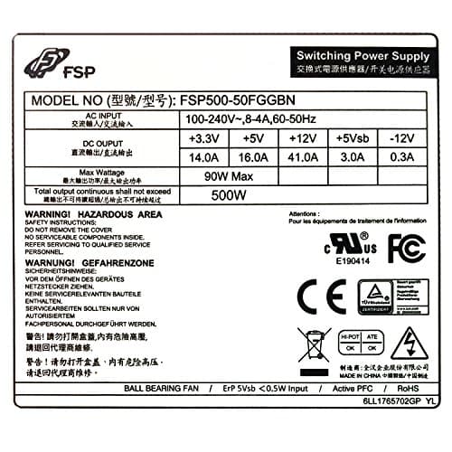 FSP Group FSP500-50FGGBN Flex ATX 500W Non-Modular 80+ Gold Certified image