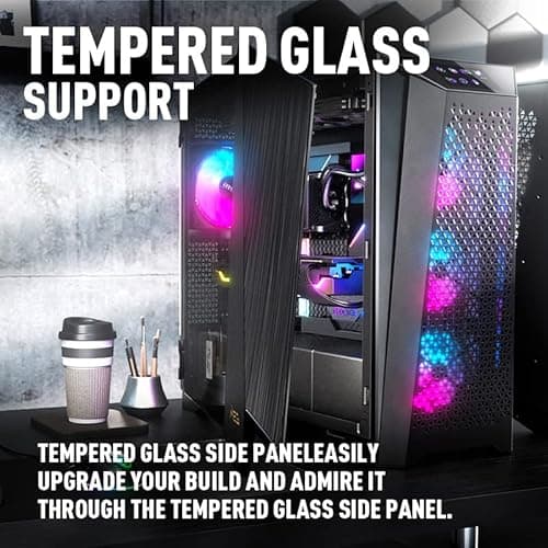 MSI MEG PROSPECT 700R ATX Mid Tower Black Tempered Glass Side Panel, USB 3.2 Gen 2x2 Type-C, USB 3.2 Gen 1 Type-A image