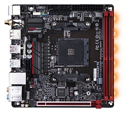 GIGABYTE GA-AB350N-Gaming WIFI (AMD/Ryzen AM4/B350/RGB Fusion/HDMI/DP/M.2/SATA/USB 3.1 Type-A/Wifi/Mini ITX/DDR4 Motherboard) image