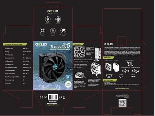 Gelid Solutions Tranquillo Rev. 5 Air 65.5 CFM 154mm Black image