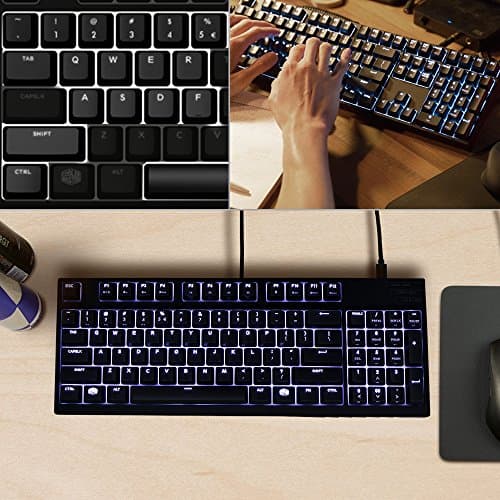 Cooler Master MasterKeys Pro M White (MX Red) Wired Standard Mechanical Keyboard image