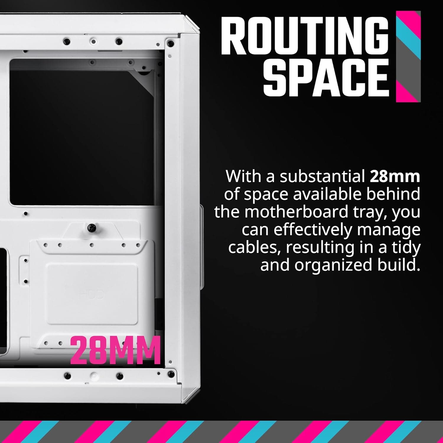 Cooler Master Q300L V2 MicroATX Mini Tower White Tempered Glass Side Panel image