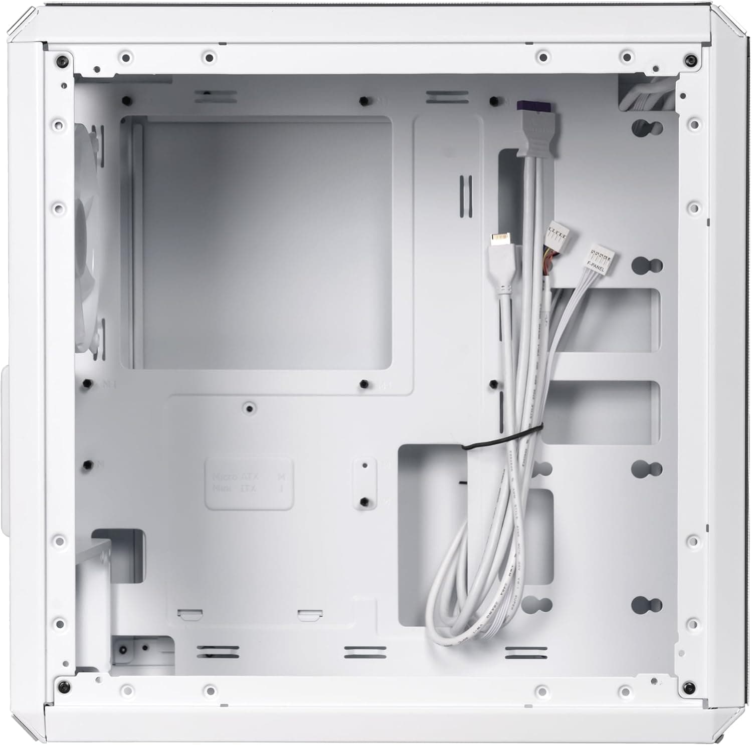 Cooler Master Q300L V2 MicroATX Mini Tower White Tempered Glass Side Panel image