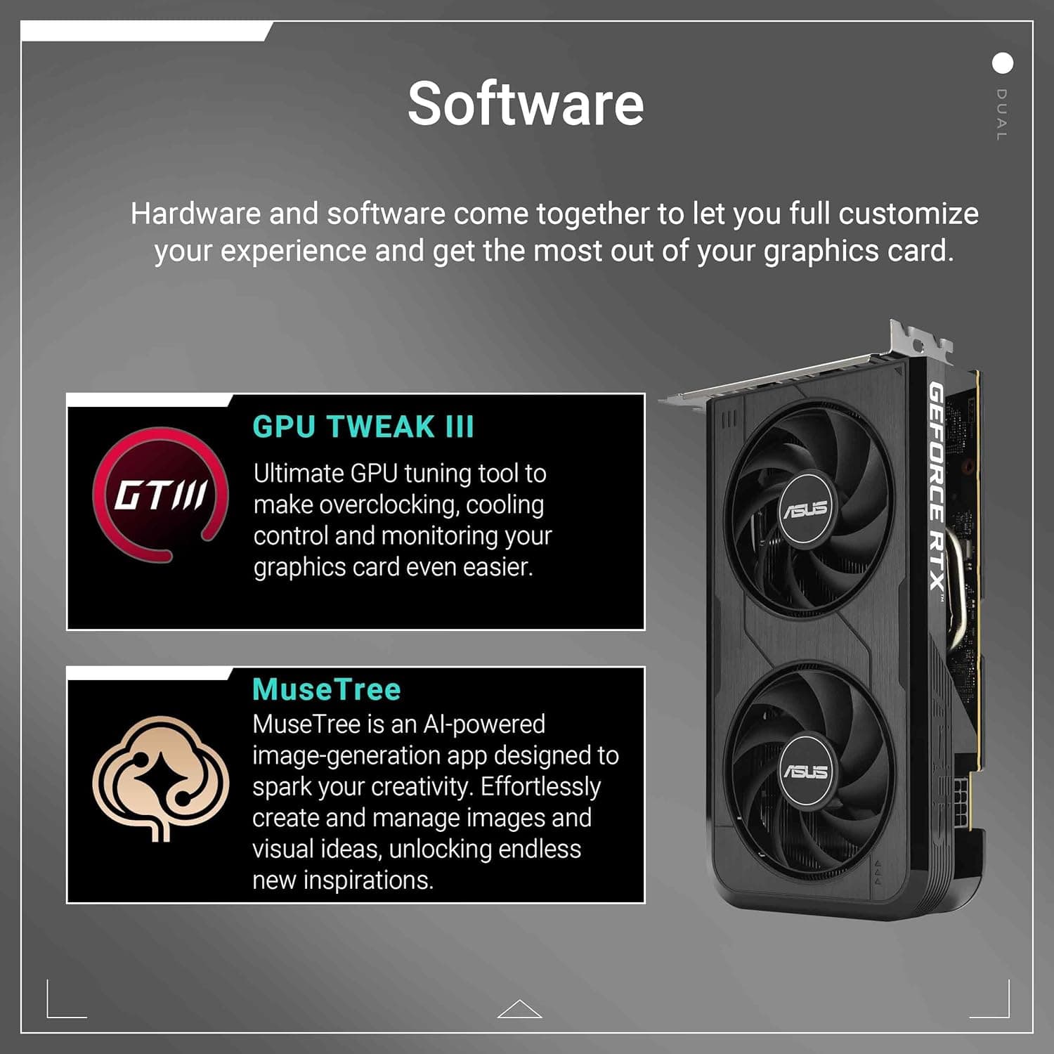 ASUS Dual GeForce RTX 5050 8GB GDDR6 OC Edition BLACK image